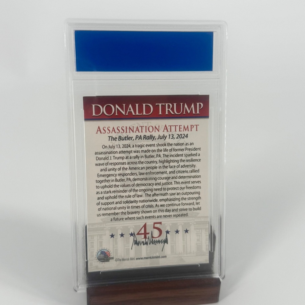 2024 Merrick Mint Donald Trump Assassination Attempt‎ WCG 10 Gem-MT Trading Card - Picture 2 of 2